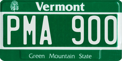 VT license plate PMA900
