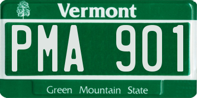 VT license plate PMA901