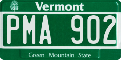 VT license plate PMA902