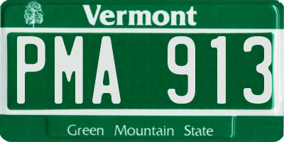 VT license plate PMA913