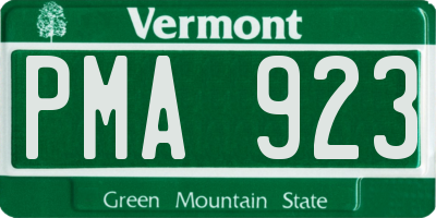 VT license plate PMA923