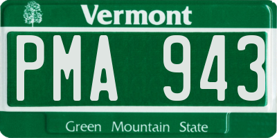 VT license plate PMA943