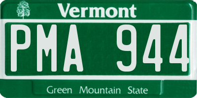 VT license plate PMA944