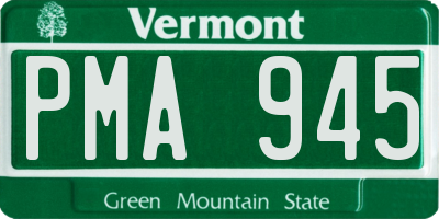 VT license plate PMA945