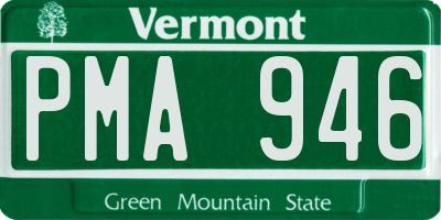 VT license plate PMA946