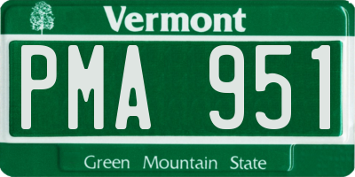 VT license plate PMA951