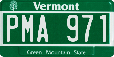 VT license plate PMA971
