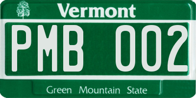 VT license plate PMB002