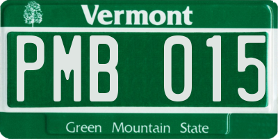 VT license plate PMB015