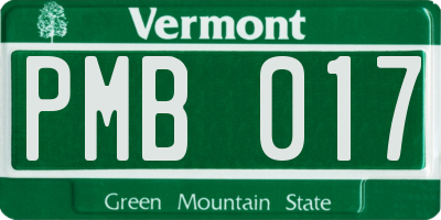 VT license plate PMB017