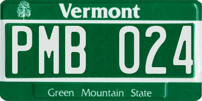 VT license plate PMB024