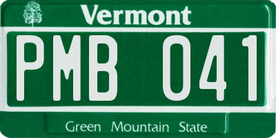 VT license plate PMB041