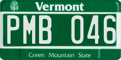 VT license plate PMB046