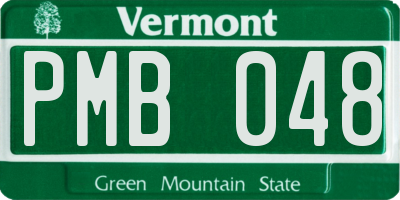 VT license plate PMB048