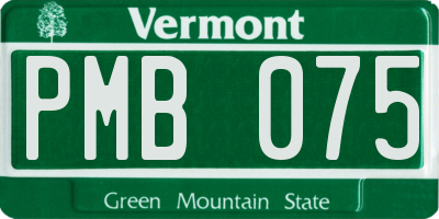 VT license plate PMB075