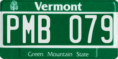 VT license plate PMB079