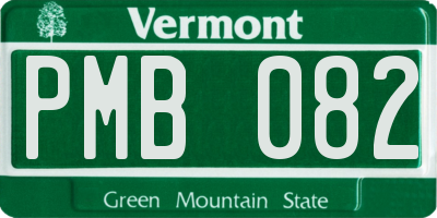 VT license plate PMB082
