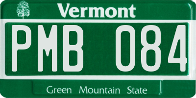 VT license plate PMB084