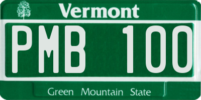 VT license plate PMB100