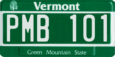 VT license plate PMB101