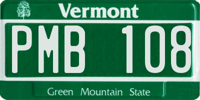 VT license plate PMB108