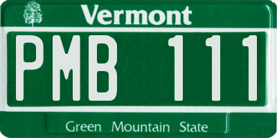 VT license plate PMB111