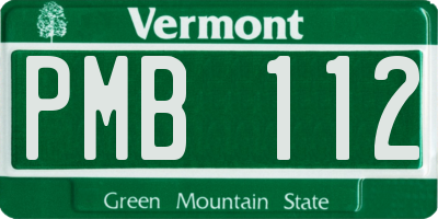 VT license plate PMB112