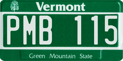 VT license plate PMB115