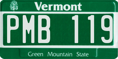VT license plate PMB119