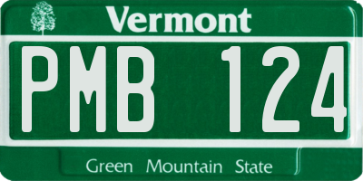 VT license plate PMB124