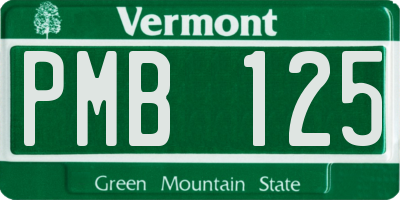 VT license plate PMB125