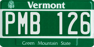 VT license plate PMB126