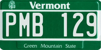 VT license plate PMB129