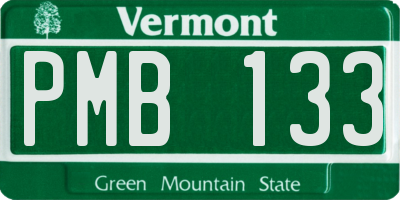 VT license plate PMB133