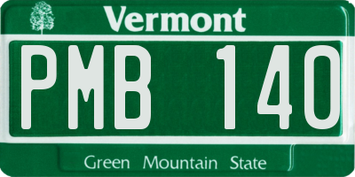 VT license plate PMB140