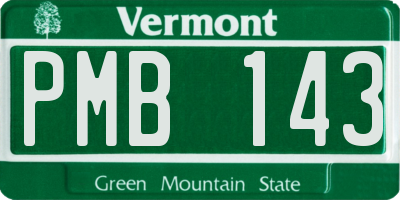 VT license plate PMB143