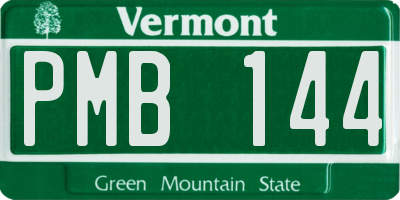 VT license plate PMB144