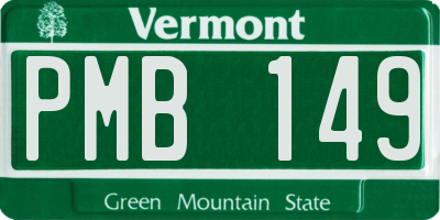 VT license plate PMB149