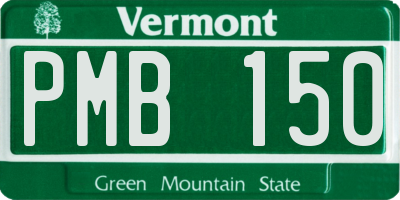 VT license plate PMB150