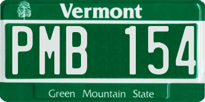 VT license plate PMB154