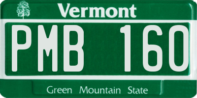 VT license plate PMB160