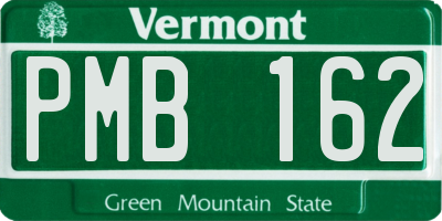 VT license plate PMB162