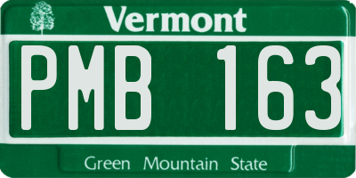 VT license plate PMB163
