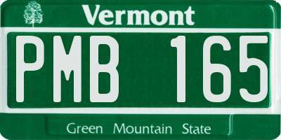 VT license plate PMB165