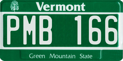 VT license plate PMB166