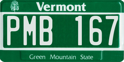 VT license plate PMB167