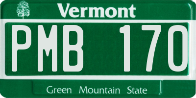 VT license plate PMB170