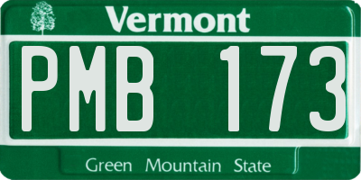 VT license plate PMB173