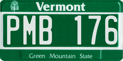 VT license plate PMB176