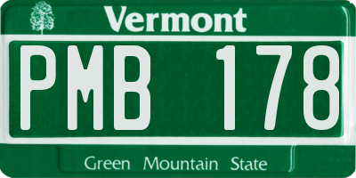 VT license plate PMB178